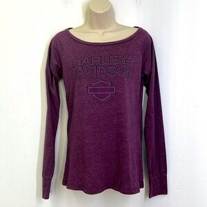トップス vintage USA Harley Davidson purple flame Harley-Davidson | Tops | Y2k Rare Harley Davidson Purple